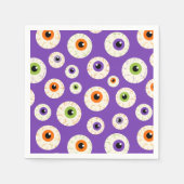 ハロウィンカラフルの眼球模様 スタンダードカクテルナプキン (正面)