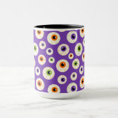 ハロウィンカラフルの眼球模様 マグカップ (中央)