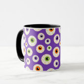 ハロウィンカラフルの眼球模様 マグカップ (正面左)