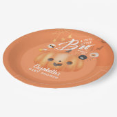 ハロウィンカラフルの赤ちゃんシャワーブテーマ ペーパープレート (アングル)