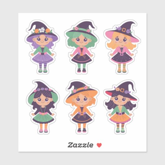 ハロウィンカラフルウィッチシール シール (シート)