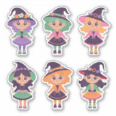 ハロウィンカラフルウィッチシール シール (正面)