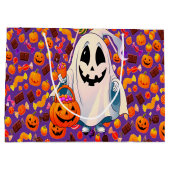 ハロウィンカラフルキャンディカボンプキン ラージペーパーバッグ (裏面)