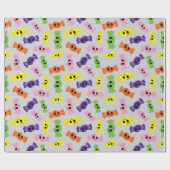 ハロウィンカラフルキャンディスシームレス包装紙 ラッピングペーパー (フラット)