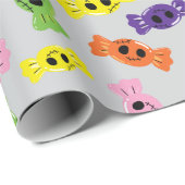 ハロウィンカラフルキャンディスシームレス包装紙 ラッピングペーパー (ロールコーナー)