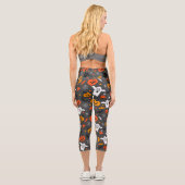 ハロウィンカラフルシンボルパターン カプリレギンス (裏面)