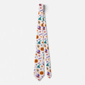 ハロウィンカラフルシンボルパターン ネクタイ (正面)