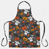 ハロウィンカラフルパターン エプロン (正面)