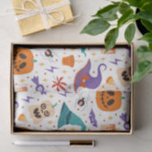 ハロウィンカラフル不気味シンボルパターン 薄葉紙 (ギフト)