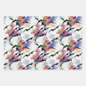 ハロウィンカラフル秋カボチャこうもり水彩 ラッピングペーパーシート (正面2)