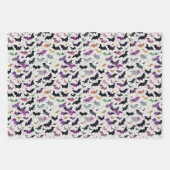 ハロウィンカラフル秋カボチャこうもり水彩 ラッピングペーパーシート (正面)