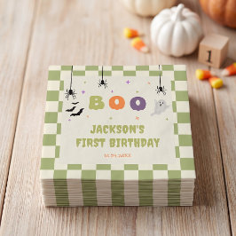 ハロウィンカラフル誕生日ナプキン スタンダードカクテルナプキン