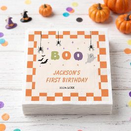 ハロウィンカラフル誕生日ナプキン スタンダードカクテルナプキン