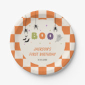 ハロウィンカラフル誕生日紙皿 ペーパープレート (正面)