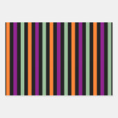 ハロウィンカラー水玉模様、ストライプ、シェブロン ラッピングペーパーシート (正面2)