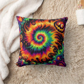 ハロウィンカラー&おもしろいカボチャのタイダイ クッション (ブランケット)