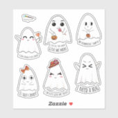 ハロウィンカワイイかわいい幽霊カスタムカットビニル シール (シート)