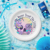 ハロウィンカワイイスカル ペーパープレート (パーティー)