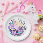 ハロウィンカワイイスカル ペーパープレート (パーティー)