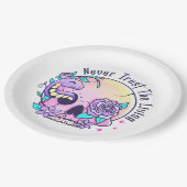 ハロウィンカワイイスカル ペーパープレート (アングル)