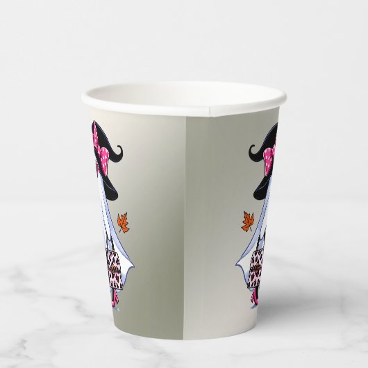 ハロウィンカワイイスタイリッシュウィッチ幽霊コエレガントーヒー 紙コップ (右)