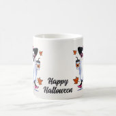 ハロウィンカワイイスタイリッシュウィッチ幽霊サングラス コーヒーマグカップ (中央)