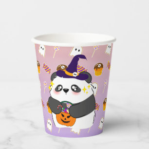ハロウィンカワイイベビーパンダトリックオアトリート 紙コップ