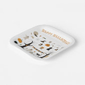 ハロウィンカワイイ不気味幽霊ウィッチカボチャ ペーパープレート (傾斜あり)