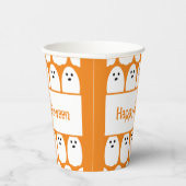 ハロウィンカワイイ幽霊オレンジパーティー 紙コップ (右)