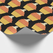 ハロウィンカワイイ幽霊オンカップケーキ ラッピングペーパー (角)