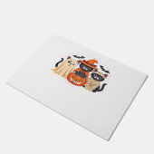 ハロウィンカワイイ幽霊カボチャクラシック猫Tシャツ_1 ドアマット (アングル)