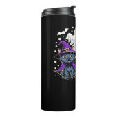 ハロウィンカワイイ幽霊カボチャクラシック猫Tシャツ_3 タンブラー (回転左)