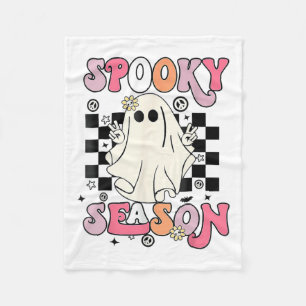 ハロウィンカワイイ幽霊不気味シーズン フリースブランケット