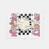 ハロウィンカワイイ幽霊不気味シーズン フリースブランケット (正面(横))