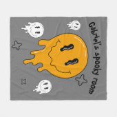 ハロウィンカワイイ幽霊子供へルームフリースブランケット フリースブランケット (正面(横))