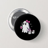 ハロウィンカワイイ幽霊歩くドッグピ不気味ックコック 缶バッジ (正面&裏面)