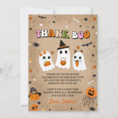 ハロウィンカワイイ幽霊誕生日 サンキューカード (正面)