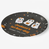 ハロウィンカワイイ幽霊1stバースデースポオクタキュラー ペーパープレート (アングル)