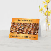 ハロウィンカワイカボチャおもしろい秋秋 カード (黄色い花)