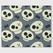 ハロウィンカワイトスカル、ブーー、子どもっぽく継ぎ目のないパ ラッピングペーパー (フラット)