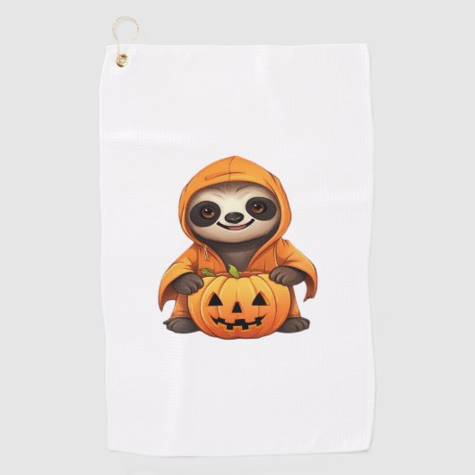 ハロウィンカワイトスロスクラシックTシャツ ゴルフタオル (正面)