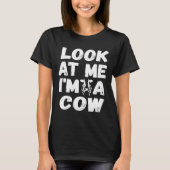 ハロウィンカワイトT用の牛コスチューム群簡単衣装 Tシャツ (正面)