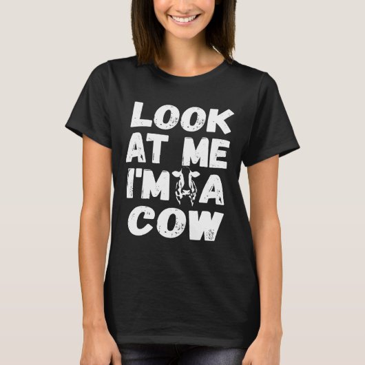 ハロウィンカワイトT用の牛コスチューム群簡単衣装 Tシャツ (正面)