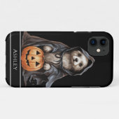 ハロウィンカワイドッグ幽霊 パーソナライズされた Case-Mate iPhoneケース (裏面(横))