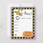 ハロウィンカーディガンウェルシュコーギー招待状 カード (裏面)