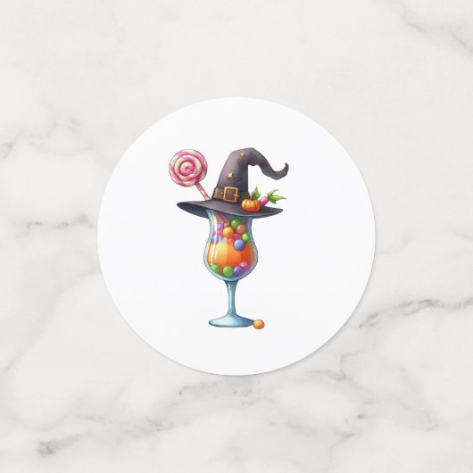 ハロウィンカートゥーンカクテルドリンクミックス不気味おもしろい コンフェッティ (スモール正面)