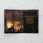 ハロウィンカードをパトロールしている黒猫 カード (内部)