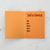 ハロウィンカードカスタムハローウィンパーティ招待状 招待状 (内部)