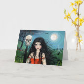 ハロウィンカードハロウィンの魔法使い カード (黄色い花)