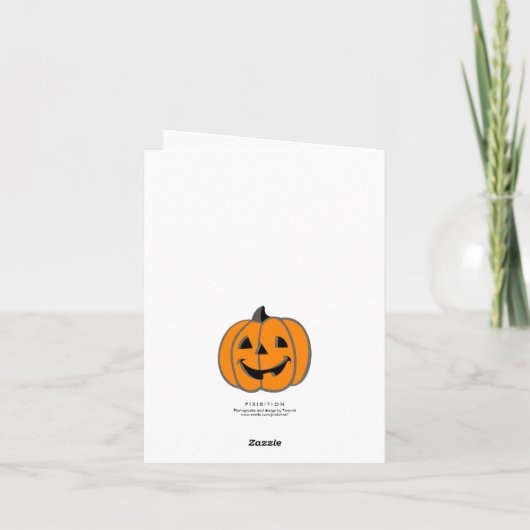 ハロウィンカードハロウィーンのカボチャのちょうちん3 カード (裏面)